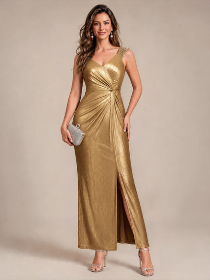 Robe de soirée à taille drapée pour femmes