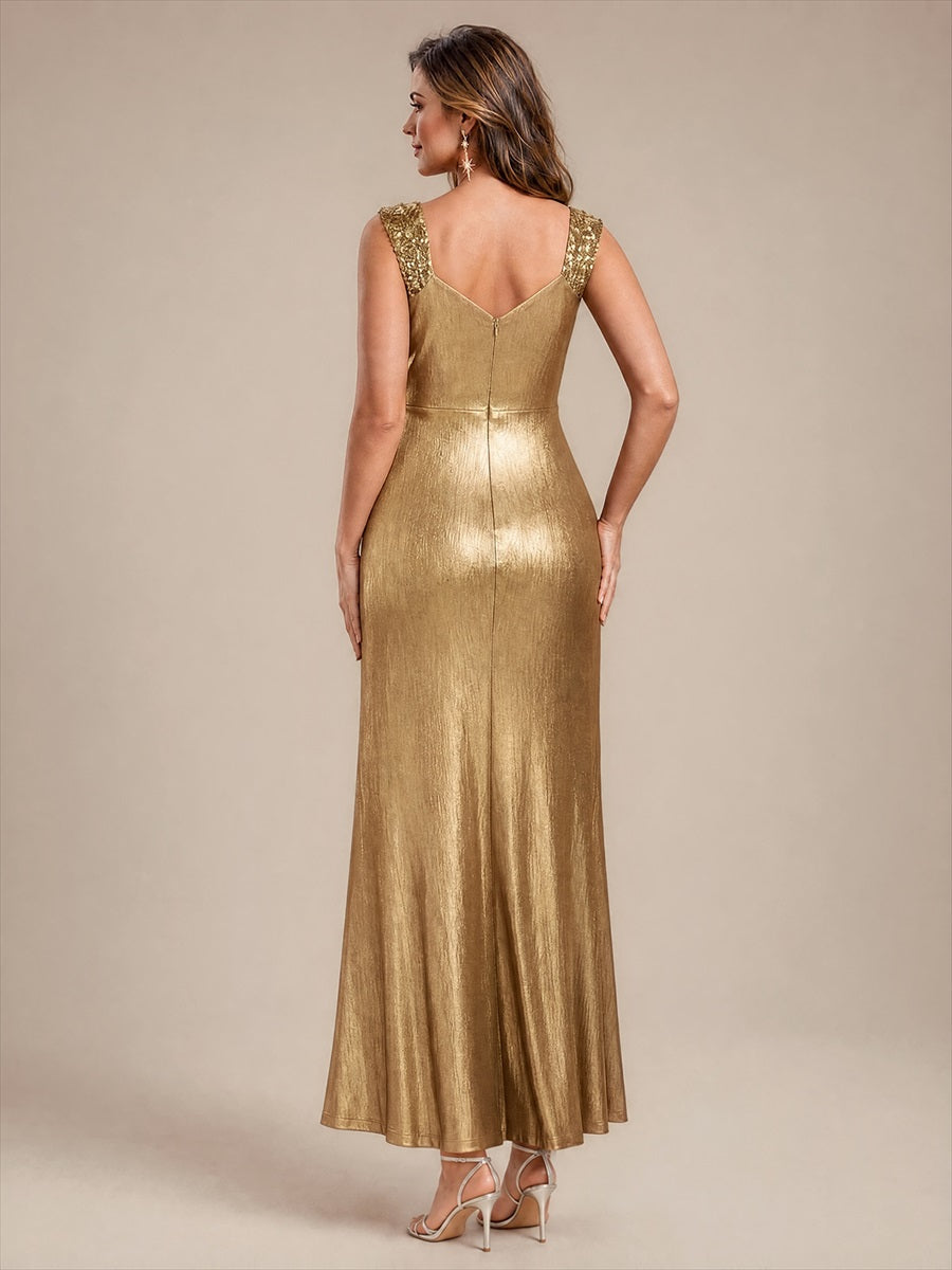 Robe de soirée à taille drapée pour femmes