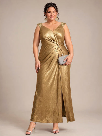 Robe de soirée à taille drapée pour femmes