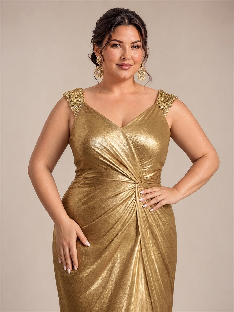 Robe de soirée à taille drapée pour femmes