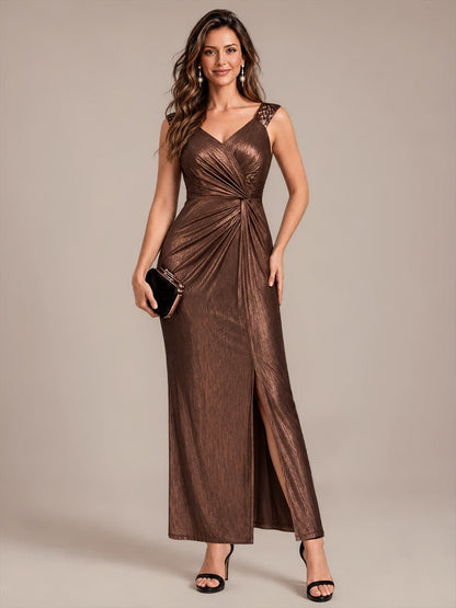 Robe de soirée à taille drapée pour femmes
