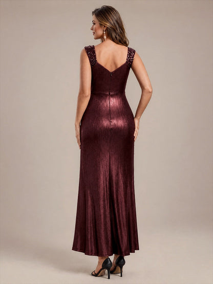 Robe de soirée à taille drapée pour femmes