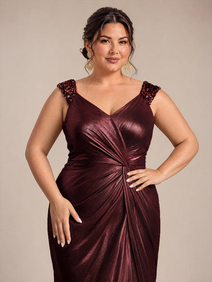 Robe de soirée à taille drapée pour femmes