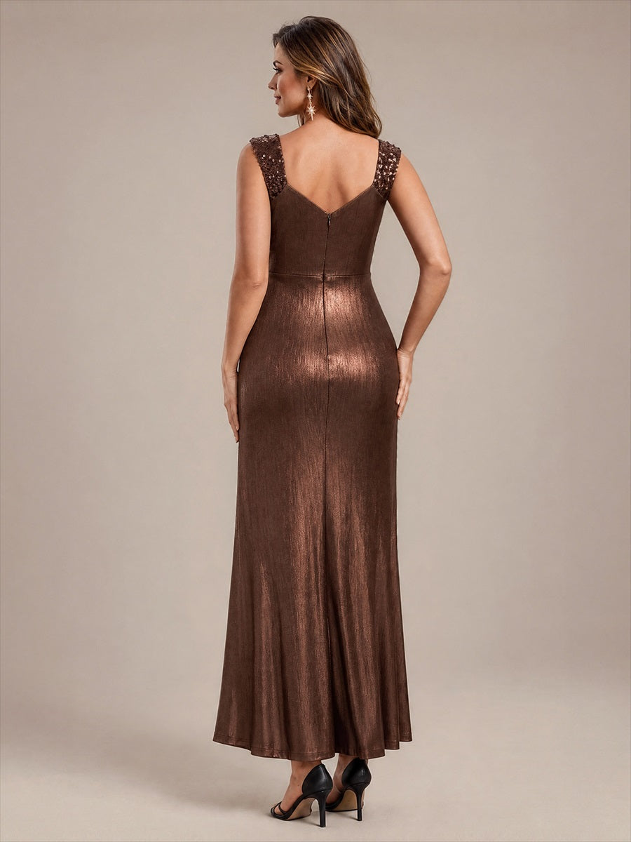 Robe de soirée à taille drapée pour femmes
