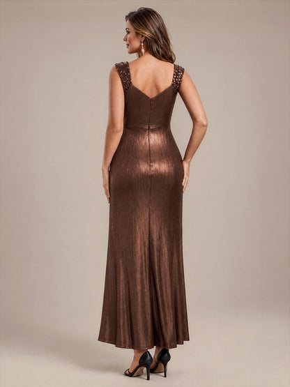 Robe de soirée à taille drapée pour femmes