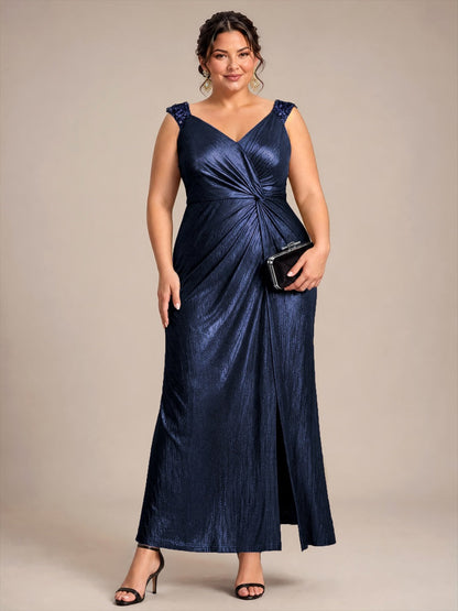 Robe de soirée à taille drapée pour femmes
