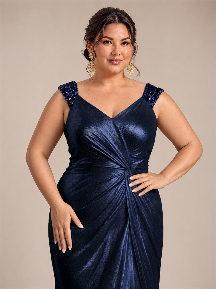 Robe de soirée à taille drapée pour femmes