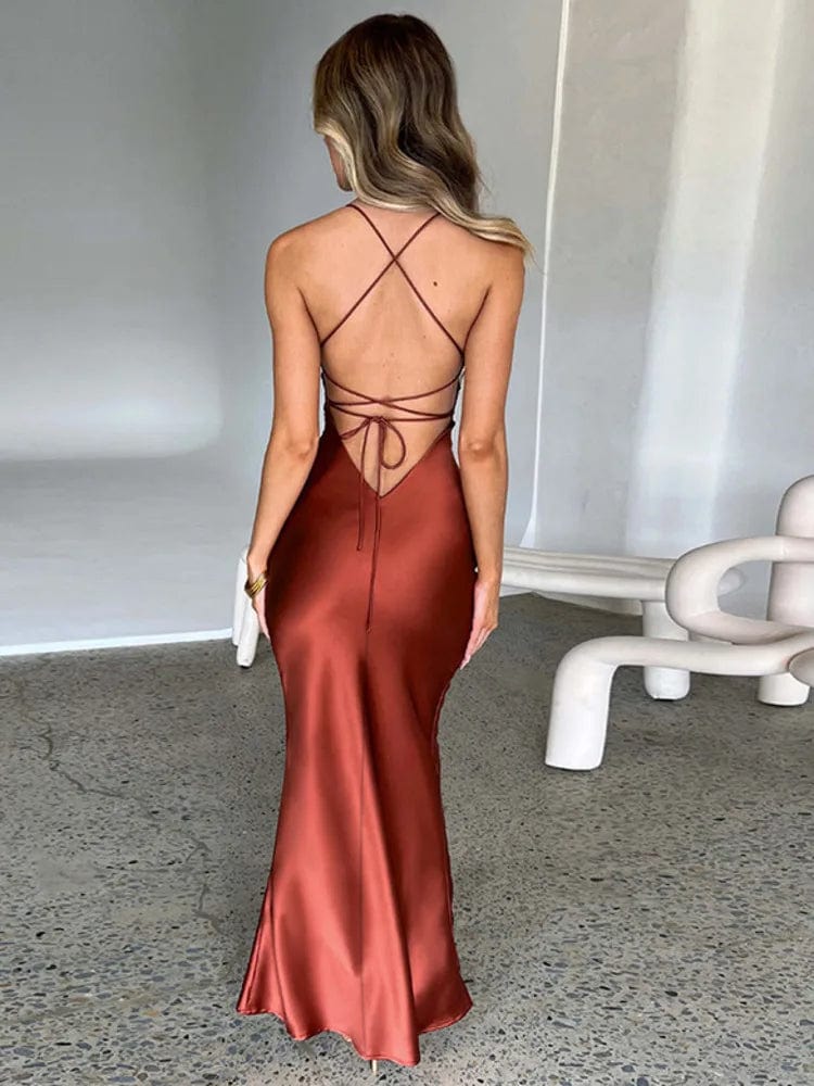 Robe de soirée dos nu pour femmes