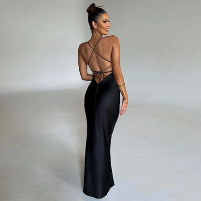 Robe de soirée dos nu pour femmes