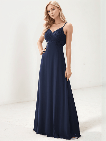 Robe de soirée maxi à fines bretelles pour femmes