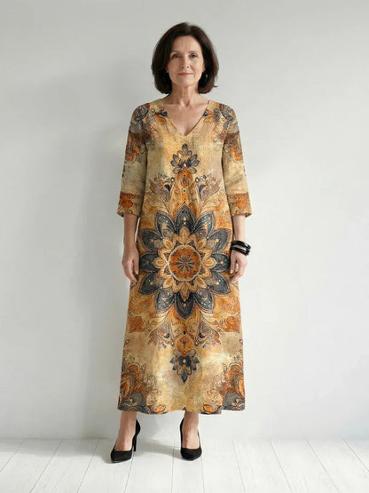 Robe longue à imprimé floral pour femmes