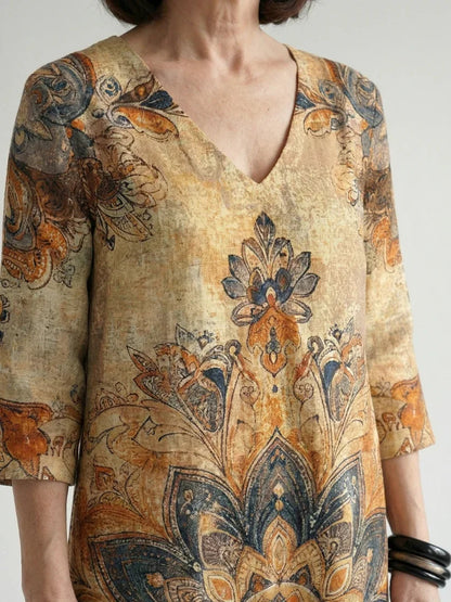 Robe longue à imprimé floral pour femmes