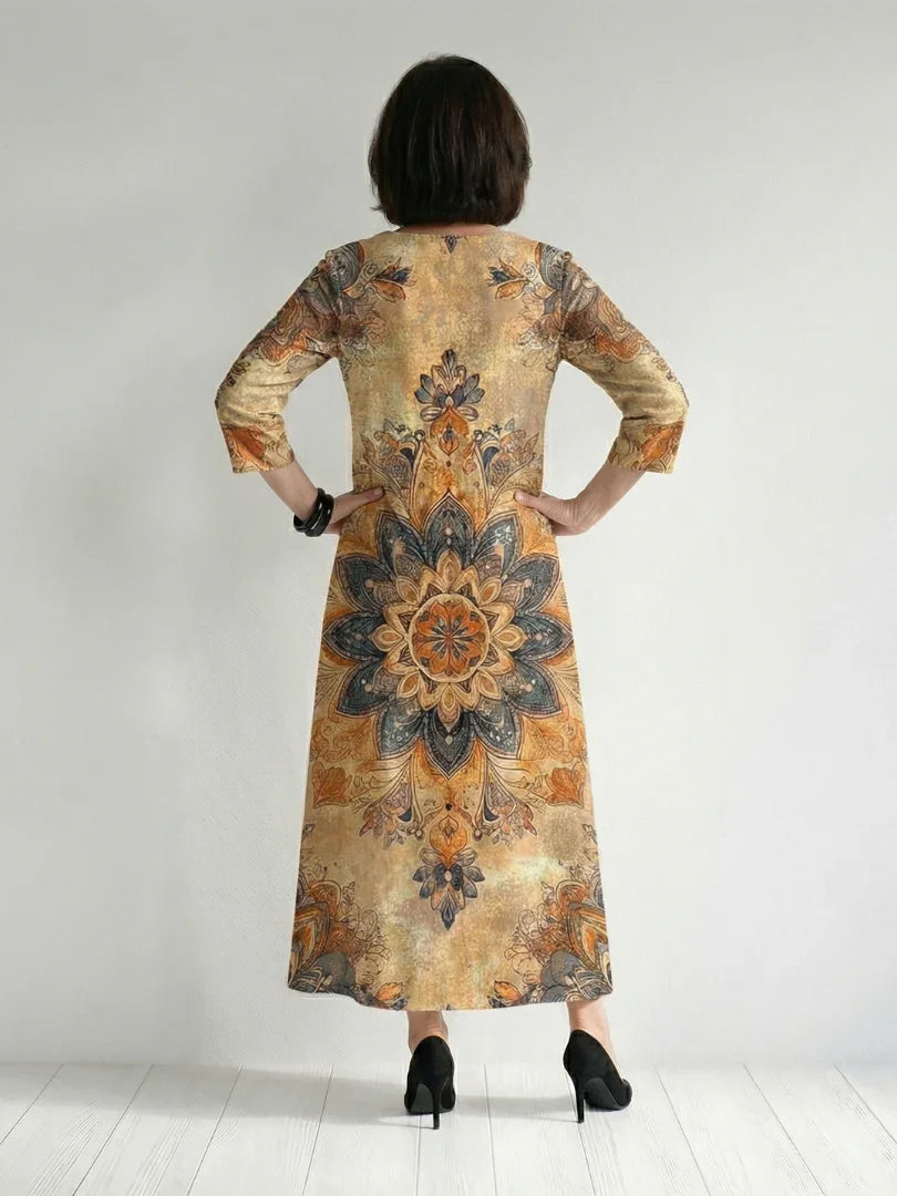 Robe longue à imprimé floral pour femmes