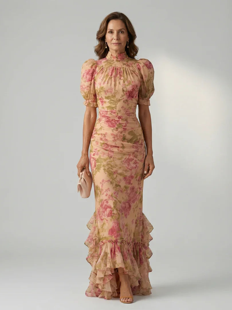 Robe maxi à col montant pour femmes