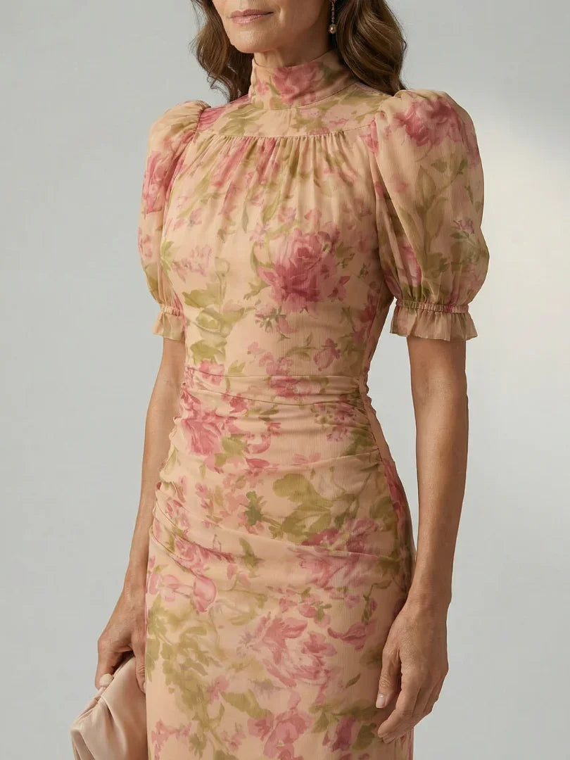 Robe maxi à col montant pour femmes