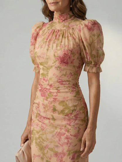 Robe maxi à col montant pour femmes