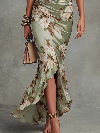 Robe maxi à imprimé floral pour femmes