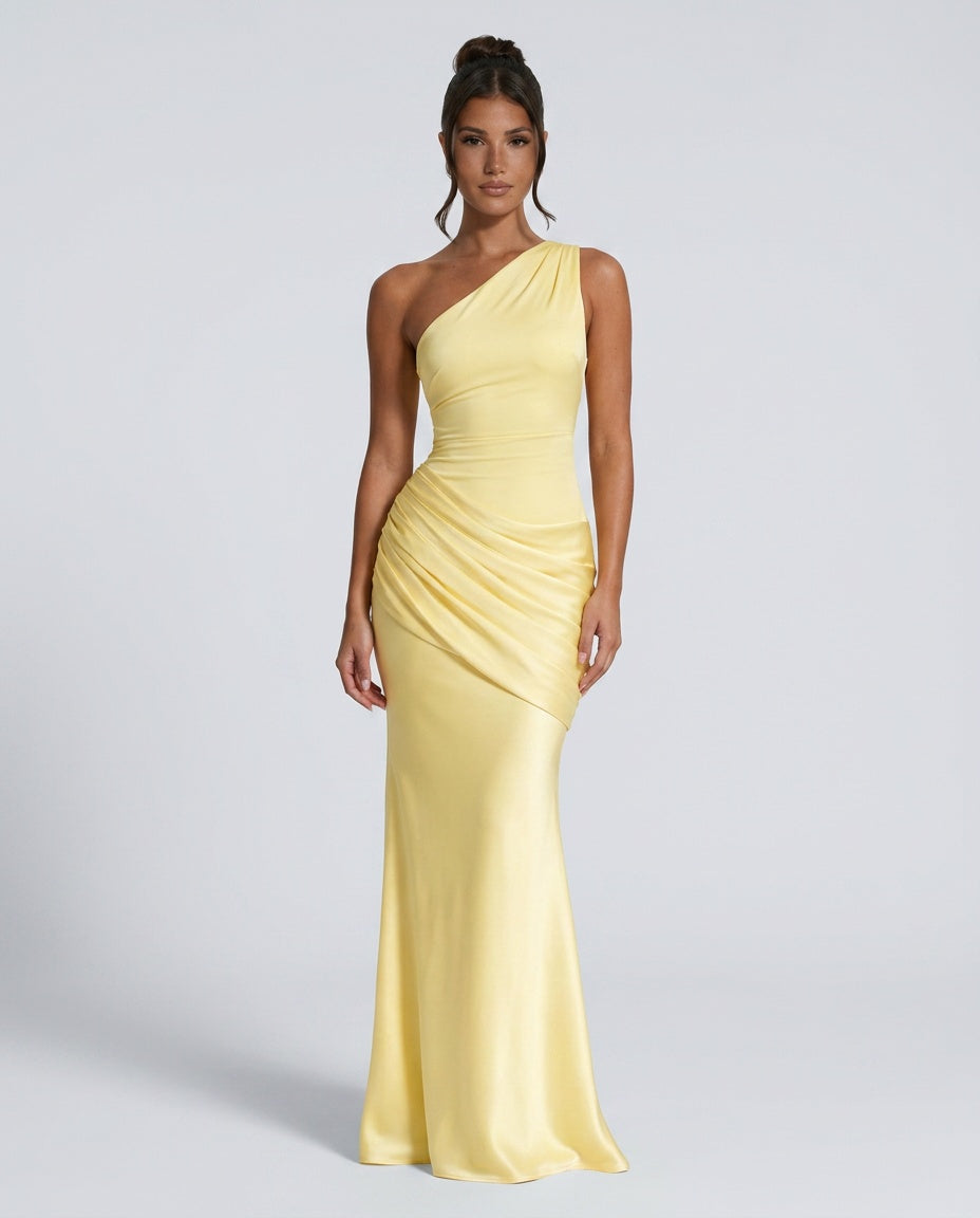 Robe maxi asymétrique pour femmes