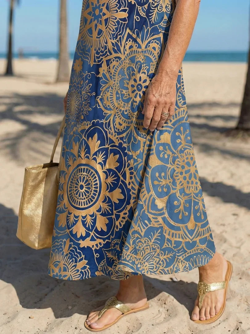 Robe midi à imprimé floral pour femmes