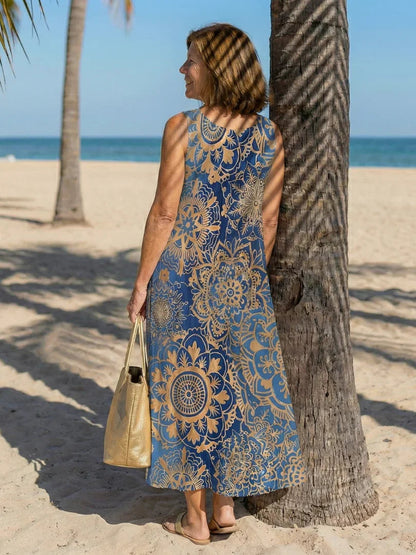Robe midi à imprimé floral pour femmes