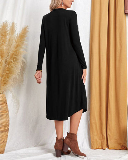 Robe midi à manches longues pour femmes