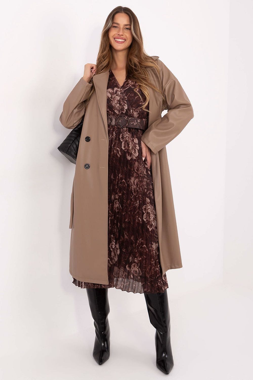 Robe plissée à imprimé floral pour femmes