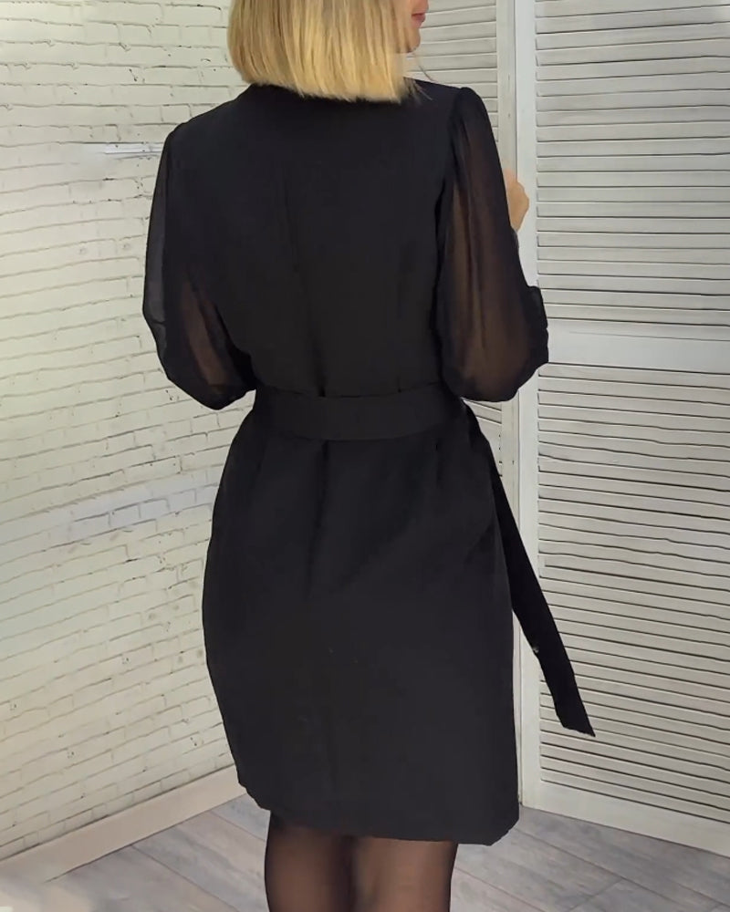Robe portefeuille à sequins pour femmes