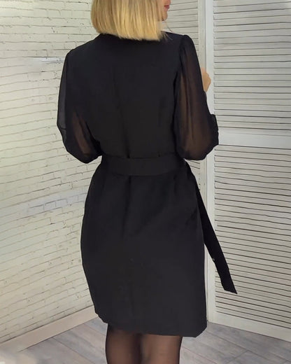 Robe portefeuille à sequins pour femmes