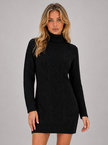 Robe pull à col roulé pour femmes