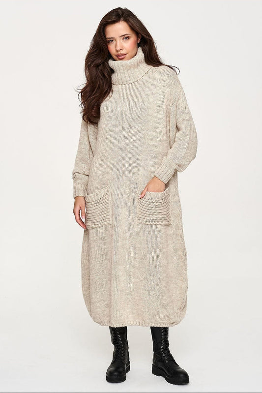 Robe pull à col roulé pour femmes