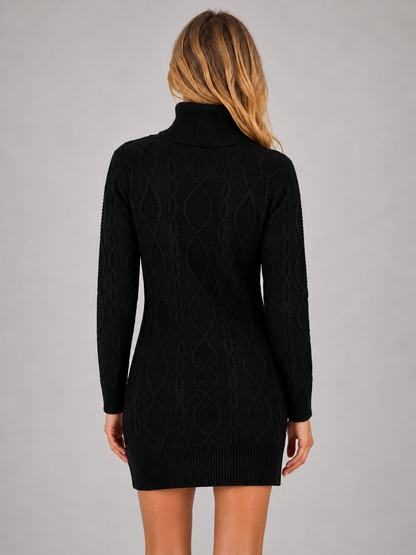 Robe pull à col roulé pour femmes