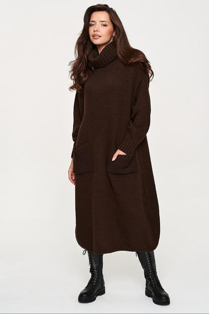 Robe pull à col roulé pour femmes