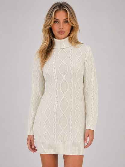 Robe pull à col roulé pour femmes