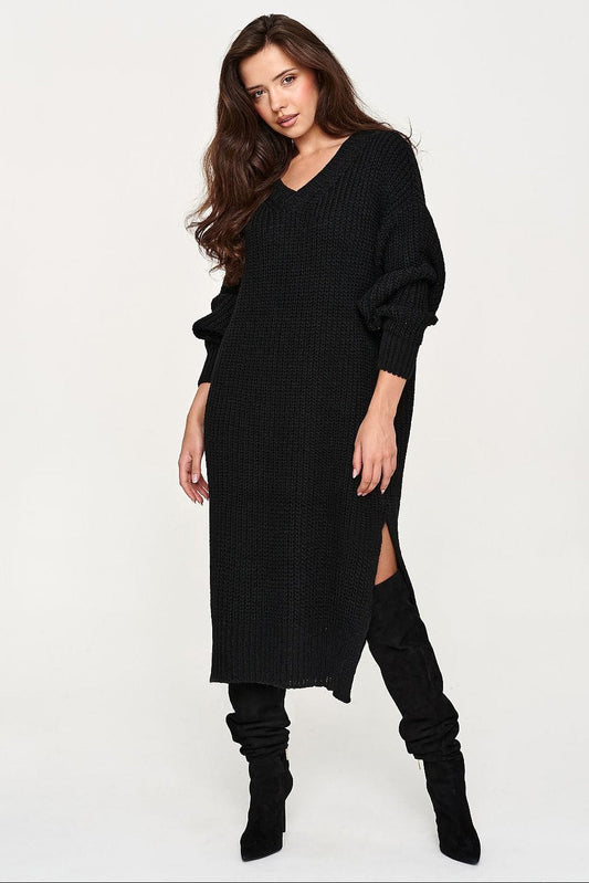 Robe pull à col V pour femmes
