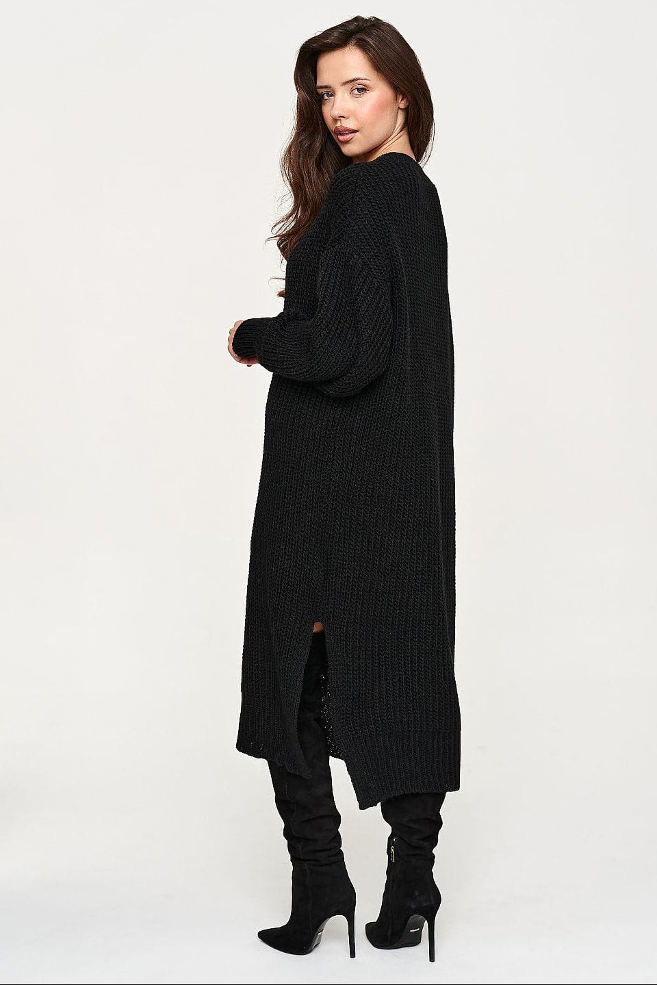 Robe pull à col V pour femmes