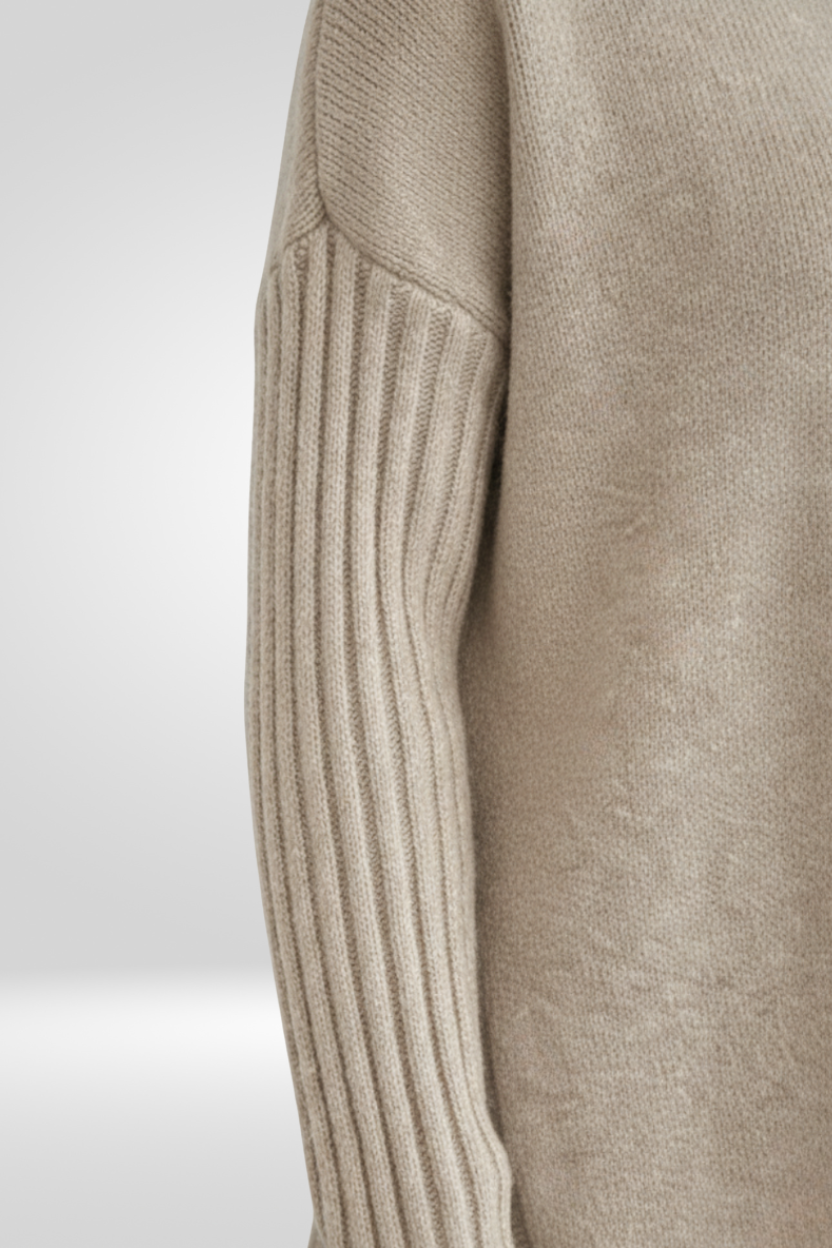 Pull col roulé ourlet asymétrique pour femmes