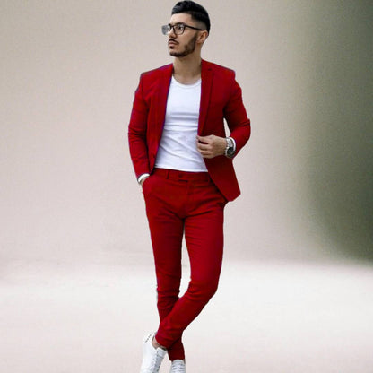 Ensemble Homme Slim Fit avec Blazer et Pantalon | Pour Occasions Formelles et Décontractées
