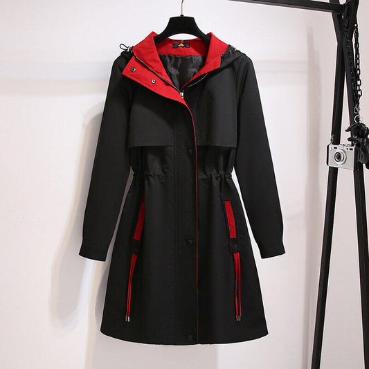 Veste Coupe-Vent à Capuche Grande Taille pour Femme | Idéale pour la Mi-Saison