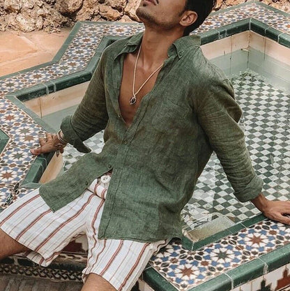 Chemise Décontractée À Manches Longues Avec Coupe Standard Pour Homme | Idéale Pour Usage Quotidien