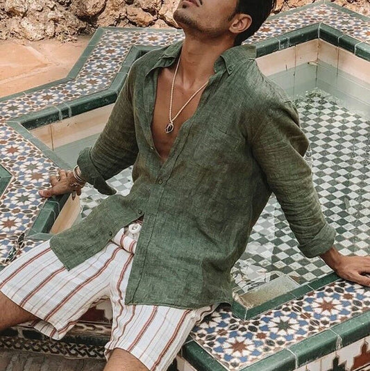 Chemise Décontractée À Manches Longues Avec Coupe Standard Pour Homme | Idéale Pour Usage Quotidien
