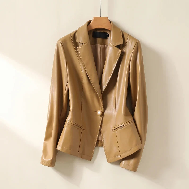 Blazer à bouton unique pour femmes