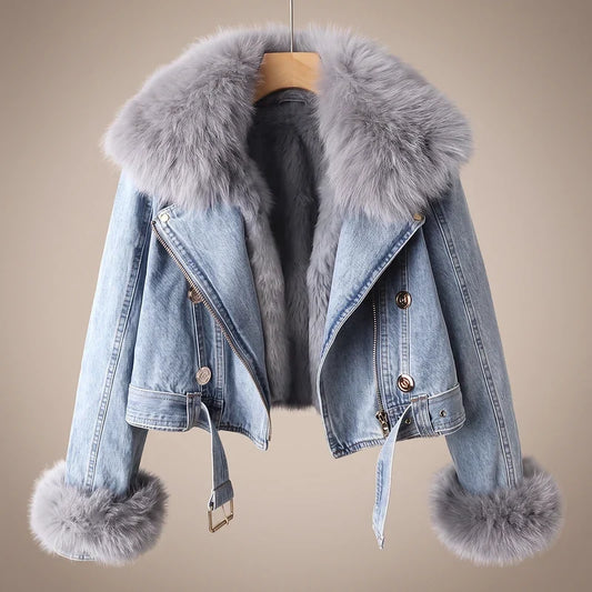 Veste à col amovible pour femmes