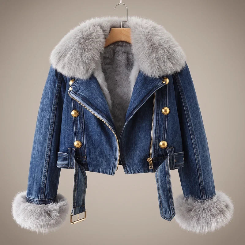 Veste à col amovible pour femmes
