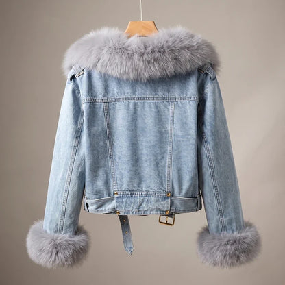 Veste à col amovible pour femmes