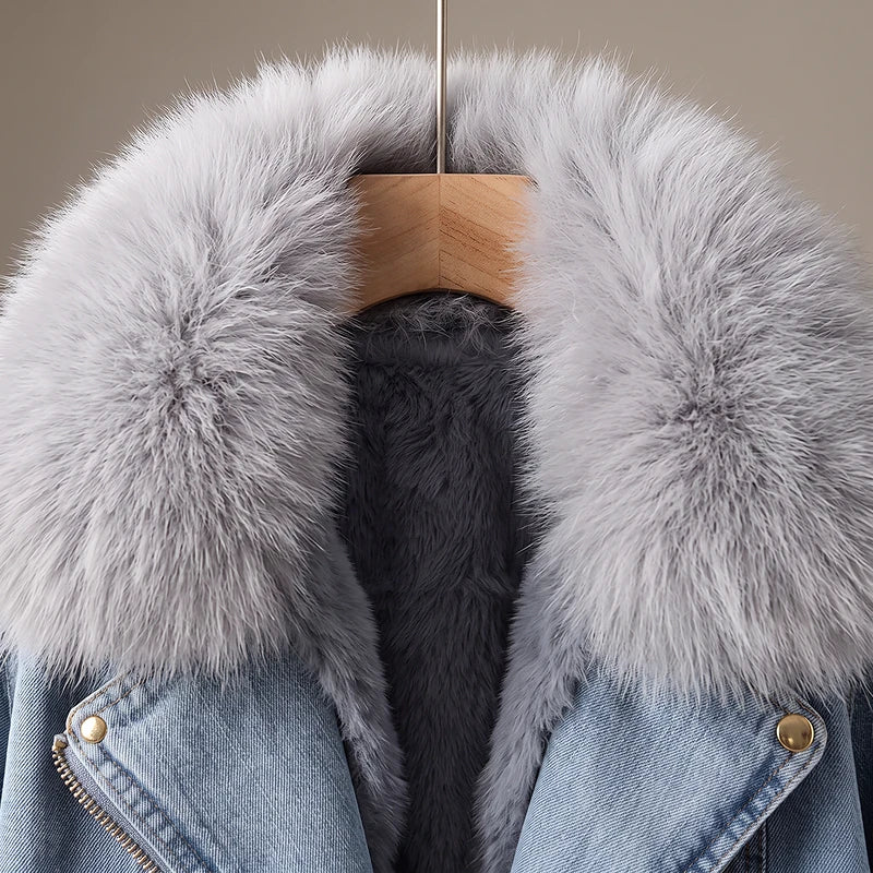 Veste à col amovible pour femmes