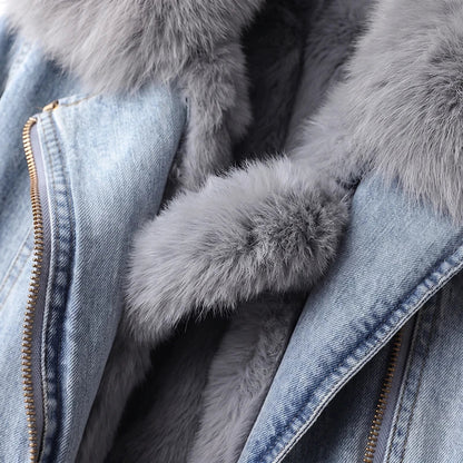 Veste à col amovible pour femmes