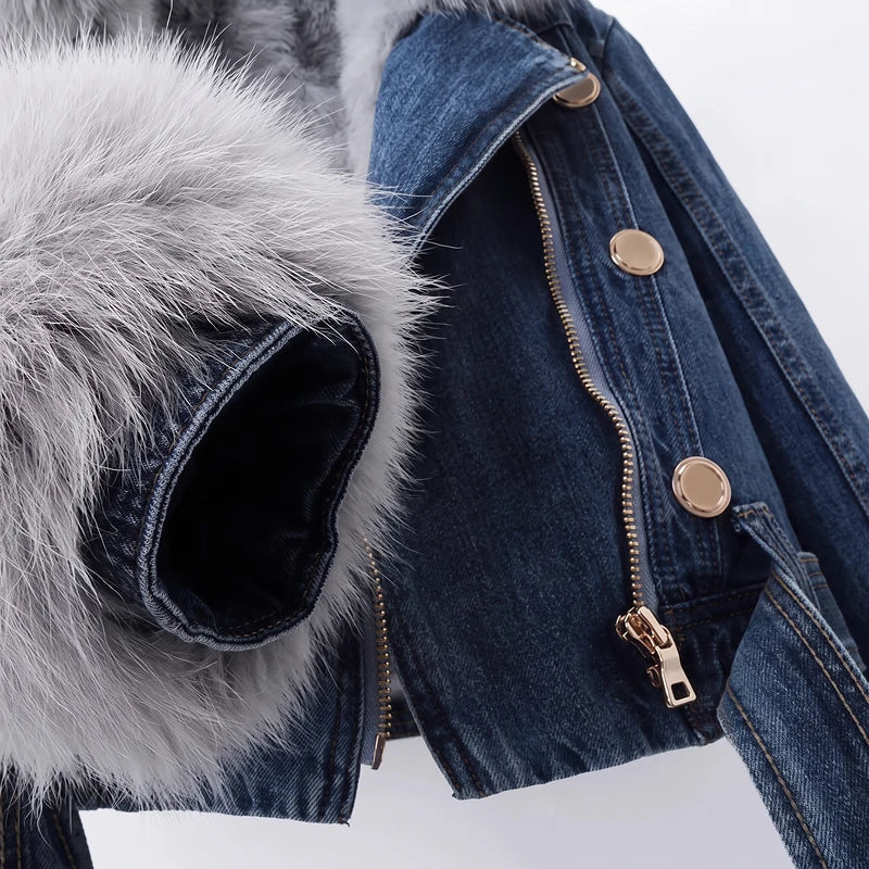 Veste à col amovible pour femmes