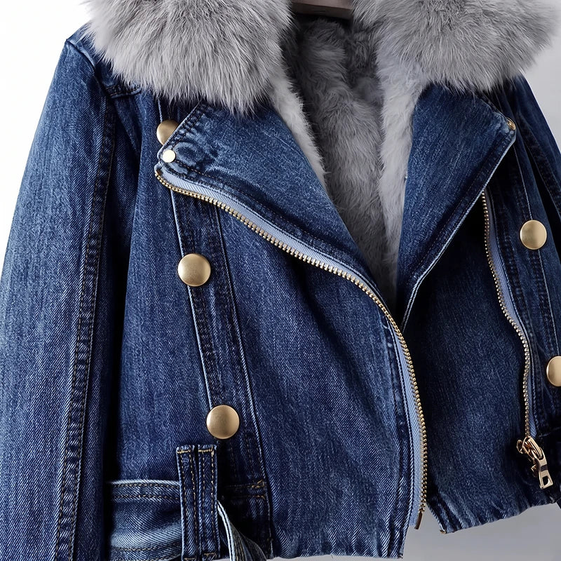 Veste à col amovible pour femmes