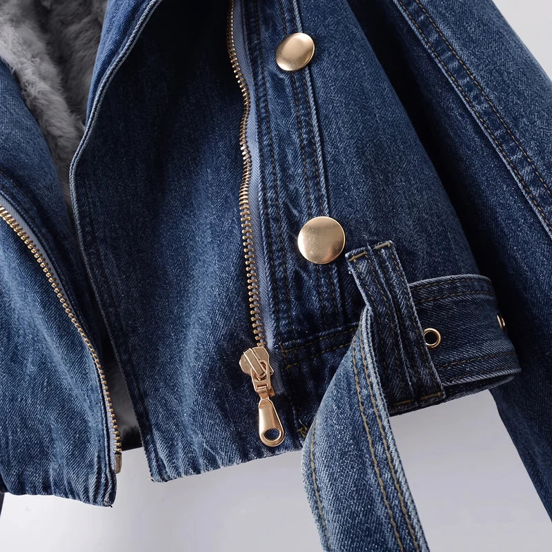 Veste à col amovible pour femmes