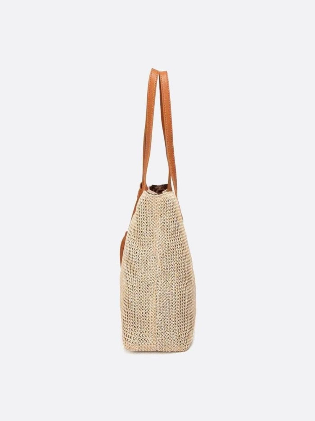 Sac En Paille Avec Poignées Longues Pour Femmes | Idéal Pour Usage Quotidien Et Sorties